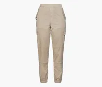 Eugene cotton-blend twill tapered pants - Neutral