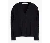 Janic pleated crepe blouse - Black