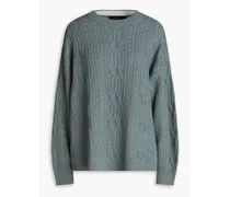Holland Park cable-knit cashmere sweater - Green