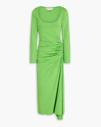 Marni Ruched cady midi dress - Green Green