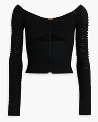 Altuzarra Aden off-the-shoulder cutout knitted top - Black Black