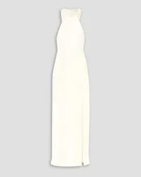 GALVAN Palm Beach ribbed jersey gown - White White