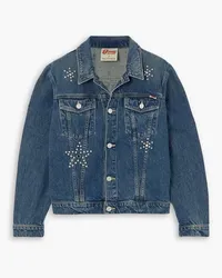 Mother Bowie The Bruiser embellished denim jacket - Blue Blue