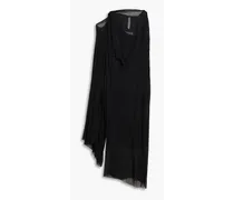 Layered chiffon midi dress - Black