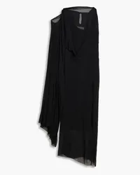 Maison Margiela Layered chiffon midi dress - Black Black