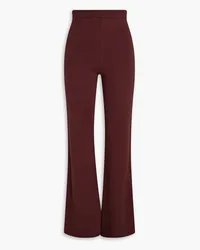 Safiyaa Lydie merino wool-blend flared pants - Burgundy Burgundy