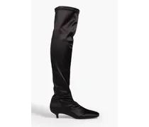 Satin boots - Black