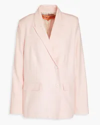 Stine Goya Steely double-breasted cotton-tweed blazer - Pink Pink