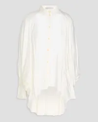 palmer//harding Wandering oversized satin-twill shirt - White White