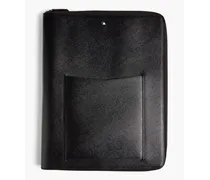 Textured-leather document case - Black