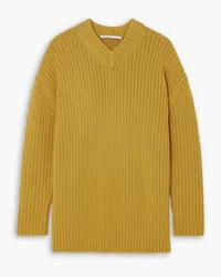 EMILIA WICKSTEAD Ady ribbed wool sweater - Yellow Yellow