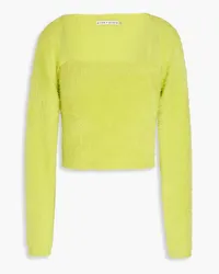 Alice + Olivia Alice Olivia - Luetta brushed knitted top and shrug set - Green Green