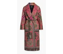 Quilted printed silk coat - Multicolor