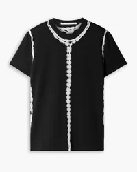 Proenza Schouler Tie-dyed stretch cotton-blend jersey T-shirt - Black Black