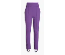 Pinzon stretch-wool tapered stirrup pants - Purple