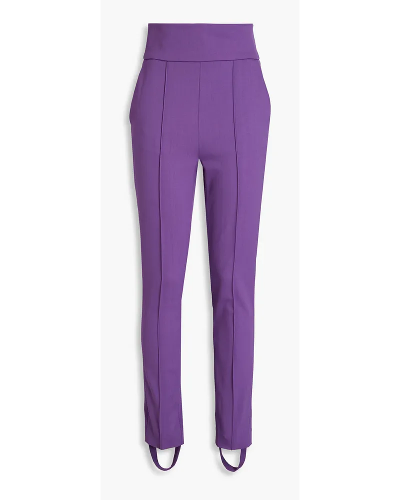Loulou Studio Pinzon stretch-wool tapered stirrup pants - Purple Purple