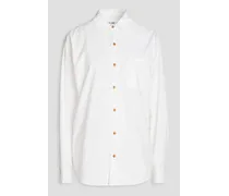 90s cotton-poplin shirt - White