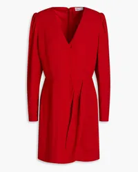 RED Valentino Wrap-effect pleated crepe mini dress - Red Red