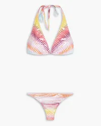 Missoni Mare Raschel metallic striped triangle bikini - Purple Purple