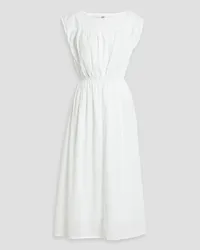 Totême Gathered cotton maxi dress - White White