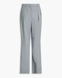 Loulou Studio Pleated wool-twill straight-leg pants - Gray Gray