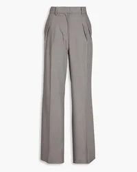 Loulou Studio Pleated wool-twill straight-leg pants - Gray Gray