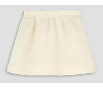 Mohair-blend bouclé mini skirt - White