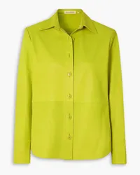 BOUGUESSA Neama neon leather shirt - Green Green