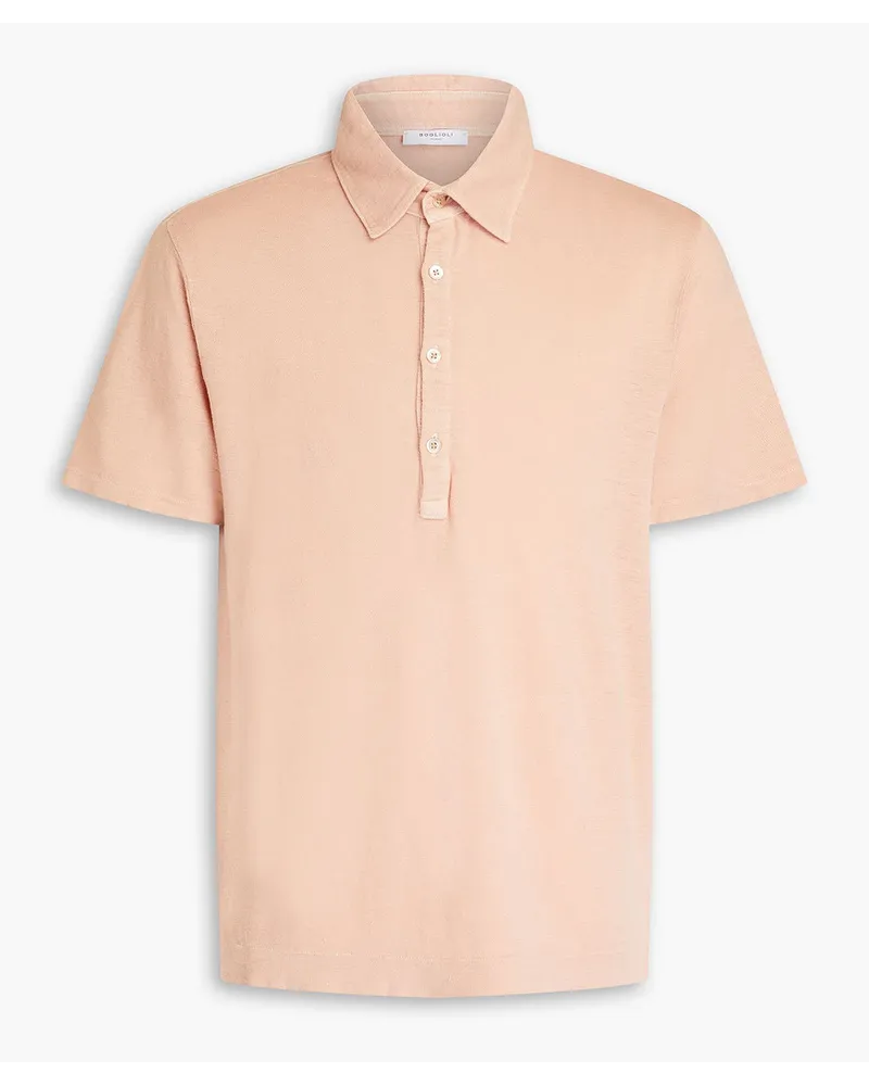 Boglioli Linen polo shirt - Pink Pink