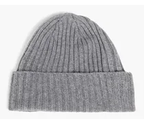 Ribbed cashmere beanie - Gray