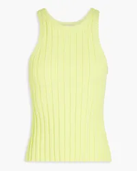 Aje. Ribbed-knit top - Yellow Yellow