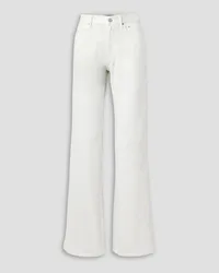 GAUCHERE Zip-embellished high-rise straight-leg jeans - White White