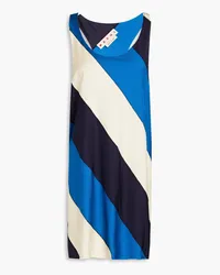 Marni Striped satin-jersey top - Blue Blue