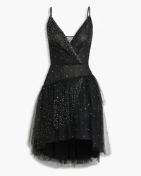 Valentino Garavani Bead-embellished tulle mini dress - Black Black