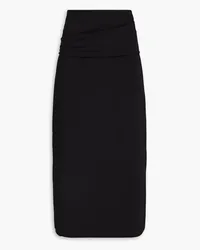 Totême Stretch-crepe midi skirt - Black Black