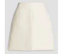 Brushed wool mini skirt - White