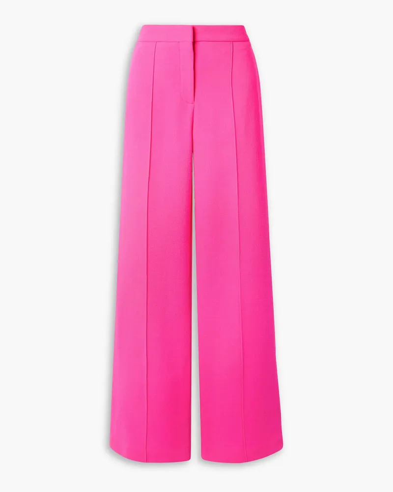 Adam Lippes Wool-crepe wide-leg pants - Pink Pink