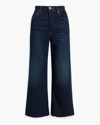 RE/DONE Cropped high-rise wide-leg jeans - Blue Blue