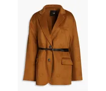 Galarover wool-felt jacquard blazer - Brown