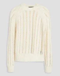 Rag & Bone Adrienne open-knit cotton-blend sweater - White White