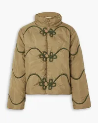 Sea Macie appliquéd padded shell jacket - Green Green