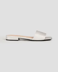 Sergio Rossi Raso satin mules - White White