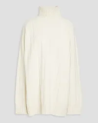 Totême Ribbed wool and cashmere-blend turtleneck sweater - White White