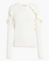 RED Valentino Ruffled cotton sweater - White White