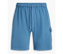 French cotton-terry drawstring shorts - Blue