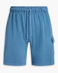 Onia French cotton-terry drawstring shorts - Blue Blue