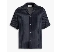 Striped jacquard shirt - Blue