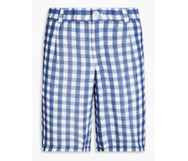 Gelati gingham woven chino shorts - Blue