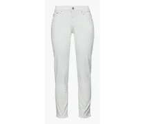 Cropped mid-rise slim-leg jeans - Gray