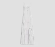 Fran embroidered cotton-voile maxi dress - White